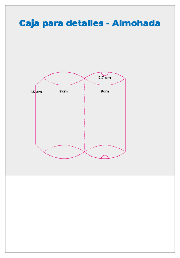Plantilla Gratis - Caja almohada sobre